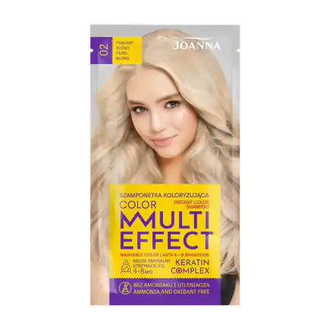 ⁨Joanna Multi Effect Color Keratin Complex Szamponetka - 02 Perłowy Blond  35g⁩ w sklepie Wasserman.eu