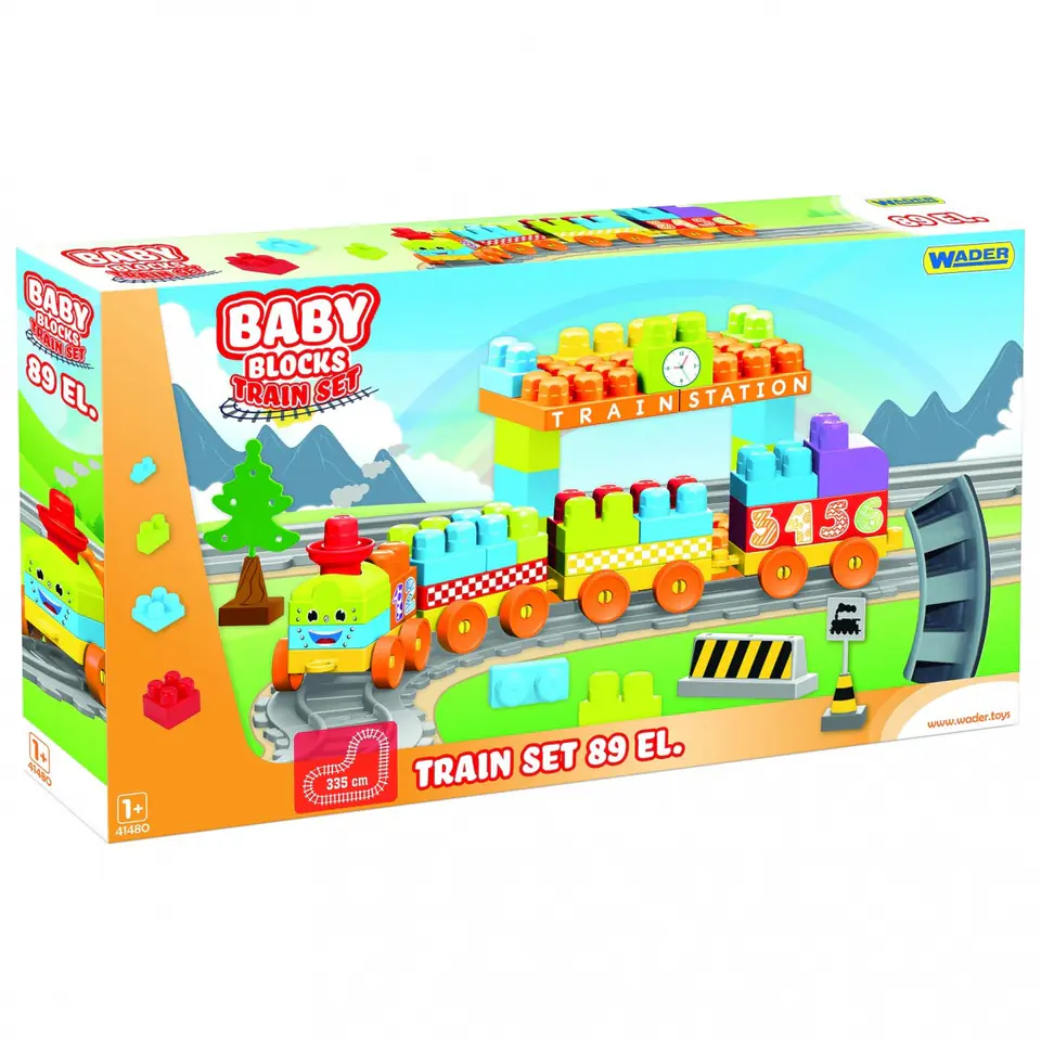 Baby Blocks Railway 3,35 m 89 pieces at Wasserman.eu