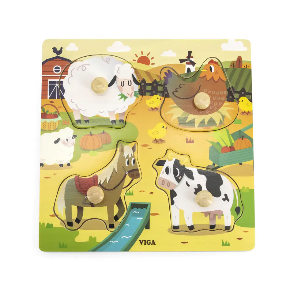 ⁨Viga 44592 Puzzle z uchwytami - farma⁩ at Wasserman.eu