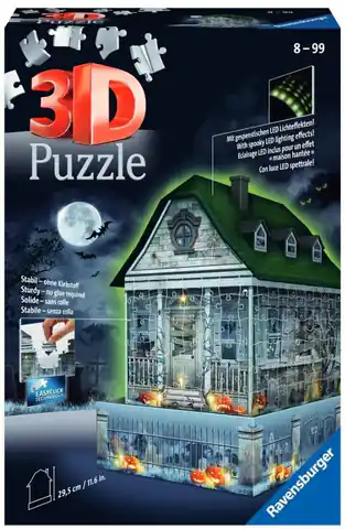 ⁨Puzzle 3D 216 elementów Nawiedzony dom świecący w ciemności⁩ w sklepie Wasserman.eu