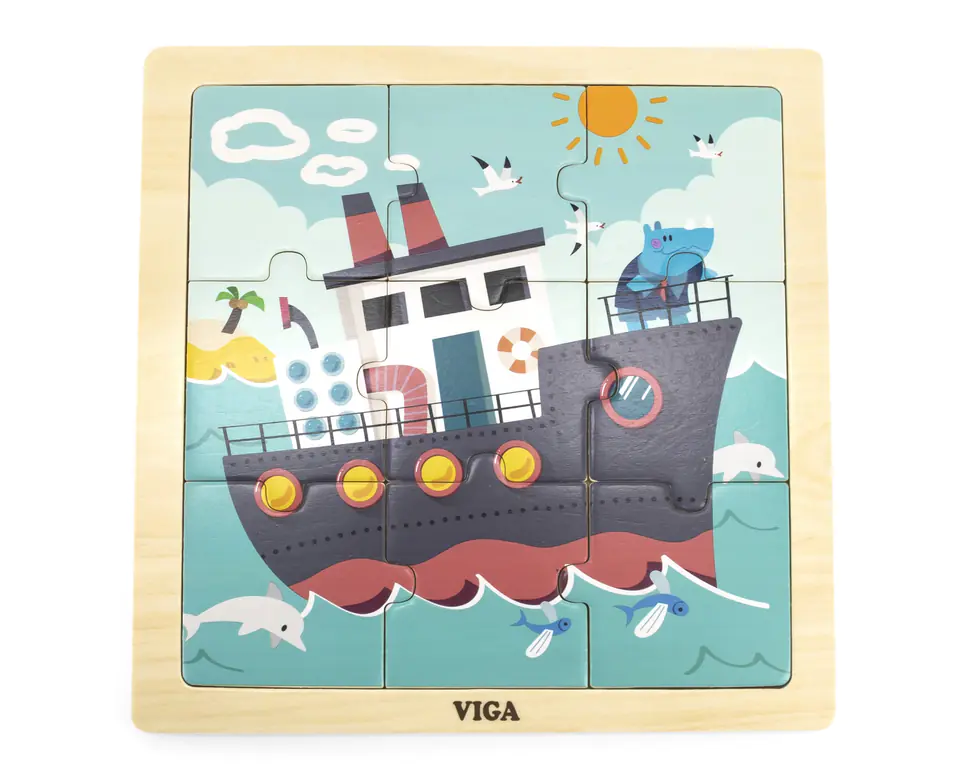 Viga 44630 Puzzle na podkładce 9 elementów - statek w sklepie Wasserman.eu
