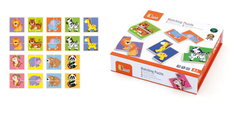 Viga 50842 Puzzle dopasowanka - dzikie zwierzęta w sklepie Wasserman.eu
