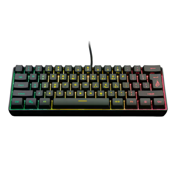 ⁨SureFire KingPin X1, 60% klawiatura RGB US, do gry, przewodowa (USB), czarna⁩ w sklepie Wasserman.eu