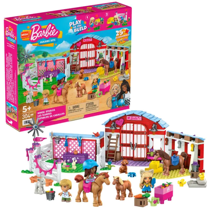 Klocki Mega Blocks Barbie stajnia koników w sklepie Wasserman.eu