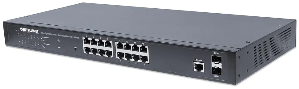 INTELLINET SWITCH GIGABIT ZARZĄDZALNY 16X RJ45 POE w sklepie Wasserman.eu