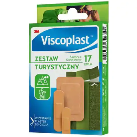 ⁨Plaster uniwersalny VISCOPLAST, zestaw turystyczny TRAYPACK 17sztuk⁩ w sklepie Wasserman.eu