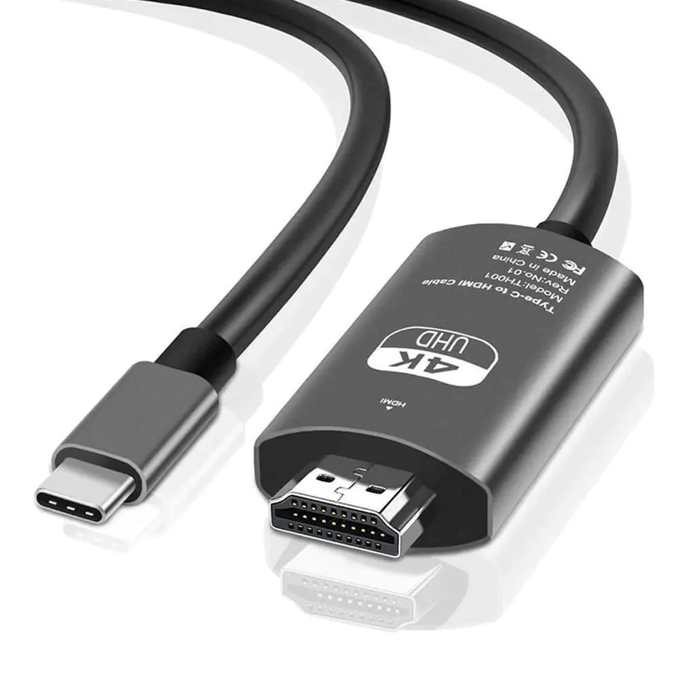 ⁨Kabel 2m adapter przewód Alogy USB-C Type C 3.1 do HDMI 4K/60Hz MHL 2m⁩ w sklepie Wasserman.eu