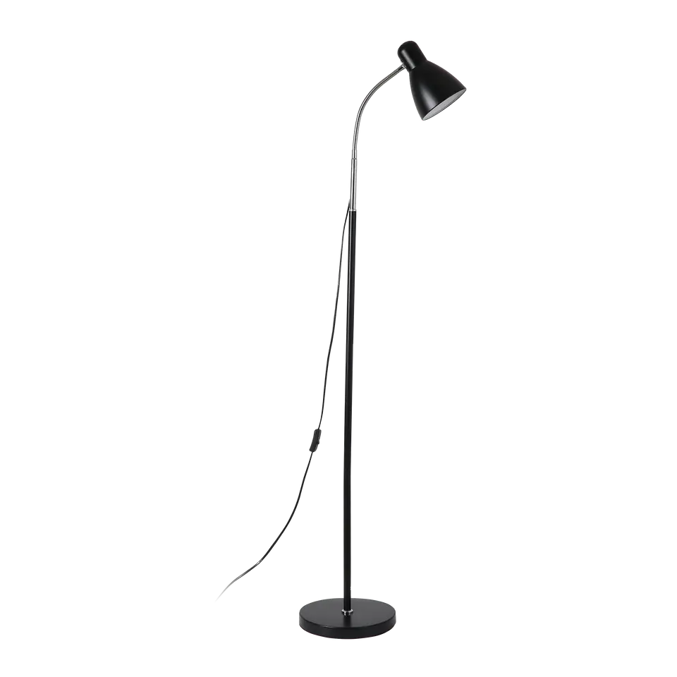 Floor lamp LAR, max 20W E27, 155 cm, black at Wasserman.eu