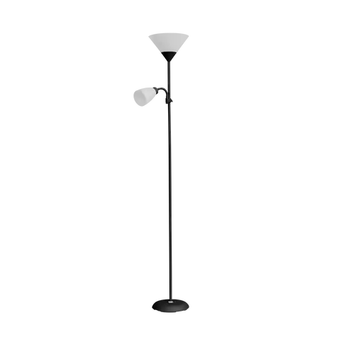 ⁨Floor lamp URLAR, 175 cm, max 25W E27, max 25W E14, black⁩ at Wasserman.eu