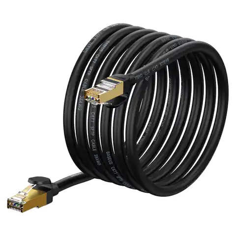 ⁨Baseus Ethernet RJ45 Network Cable, 10Gb, 5m (Black)⁩ at Wasserman.eu