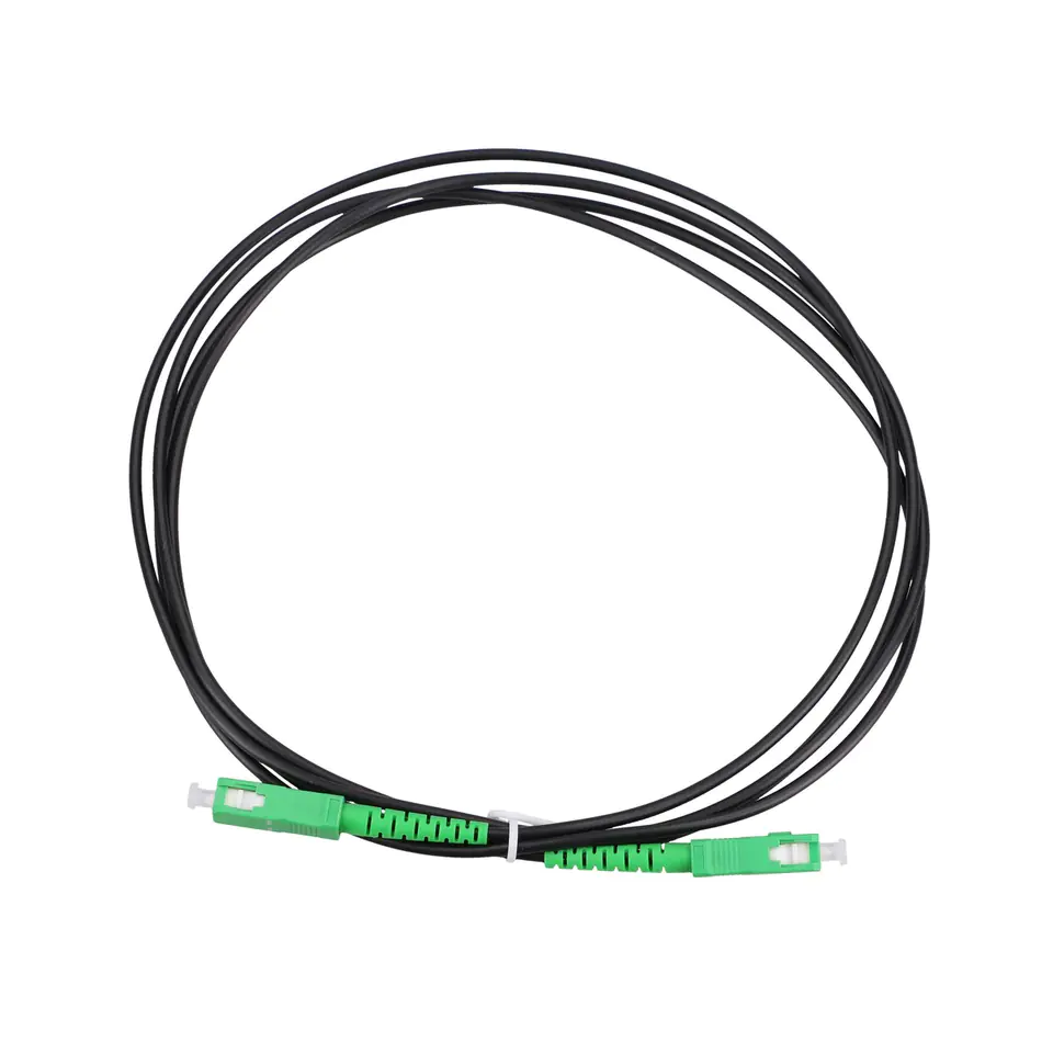 ⁨EXTRALINK PATCHCORD SC/APC-SC/APC SM SIMPLEX 3.0MM 1M BLACK⁩ w sklepie Wasserman.eu