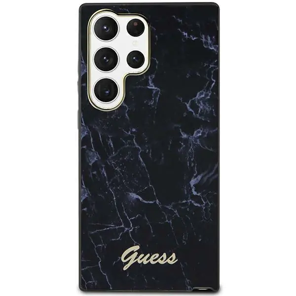 ⁨Guess GUHCS23LPCUMAK S23 Ultra S918 czarny/black hardcase Marble⁩ w sklepie Wasserman.eu