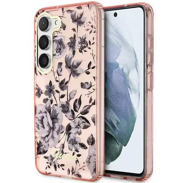 ⁨Guess GUHCS23MHCFWSP S23+ S916 różowy/pink hardcase Flower Collection⁩ w sklepie Wasserman.eu