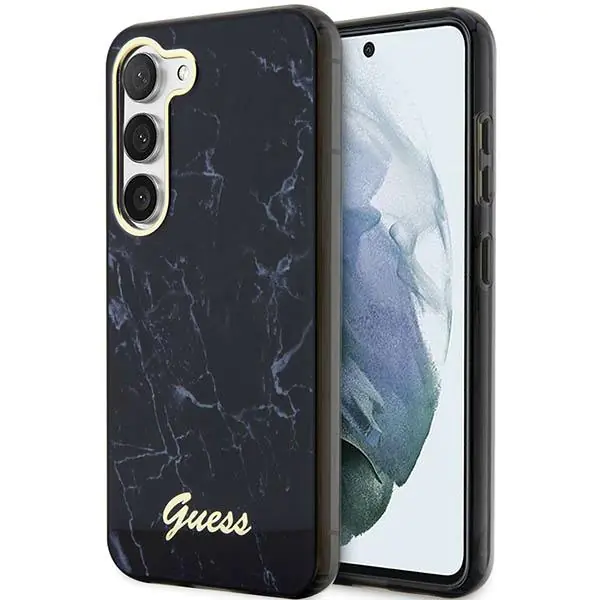 ⁨Guess GUHCS23MPCUMAK S23 +S916 czarny/black hardcase Marble⁩ w sklepie Wasserman.eu