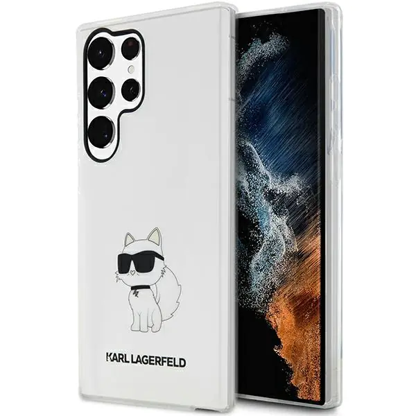 ⁨Karl Lagerfeld KLHCS23LHNCHTCT S23 Ultra S918 transparent hardcase Ikonik Choupette⁩ w sklepie Wasserman.eu