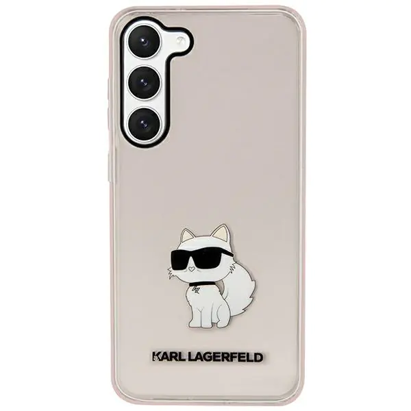 ⁨Karl Lagerfeld KLHCS23MHNCHTCP S23+ S916 różowy/pink hardcase Ikonik Choupette⁩ w sklepie Wasserman.eu