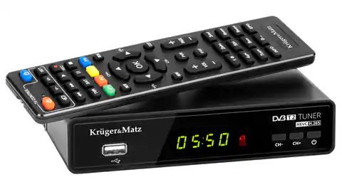 ⁨Tuner DVB-T2 H.265 HEVC Kruger&Matz⁩ w sklepie Wasserman.eu