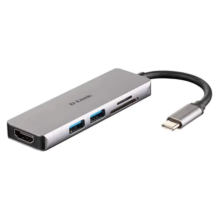 ⁨D-Link DUB-M530 notebook dock/port replicator Wired USB 3.2 Gen 1 (3.1 Gen 1) Type-C Aluminium, Black⁩ at Wasserman.eu