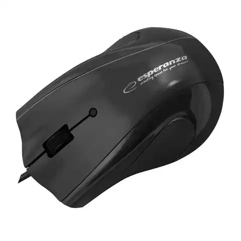 ⁨Wired optical mouse with gel pad. 1200 DPI, three buttons, black⁩ at Wasserman.eu