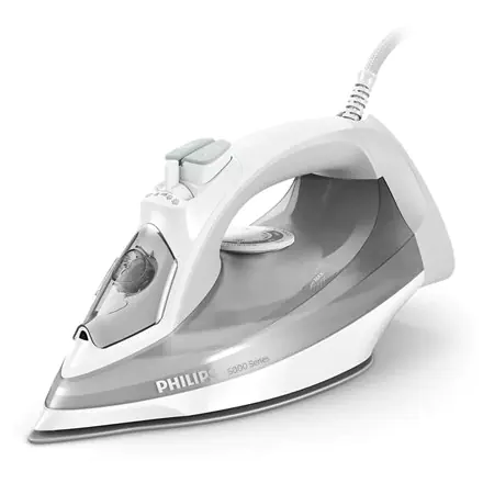 ⁨Philips 5000 series DST5010/10 iron Steam iron SteamGlide Plus soleplate 2400 W Grey, White⁩ at Wasserman.eu