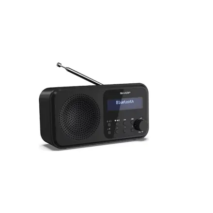 ⁨Sharp DR-P420(BK) Tokyo Portable Digital Radio, FM/DAB/DAB+, Bluetooth 5.0, USB or Battery Powered, Midnight Black Sharp | Midni⁩ w sklepie Wasserman.eu