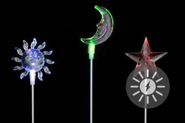 ⁨Solar lamps 3 pieces, colorful LED, set⁩ at Wasserman.eu