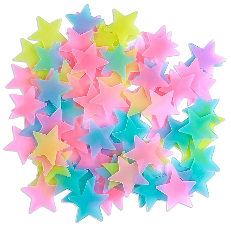 ⁨AG683A Stars fluorescent 100 pcs mix⁩ at Wasserman.eu