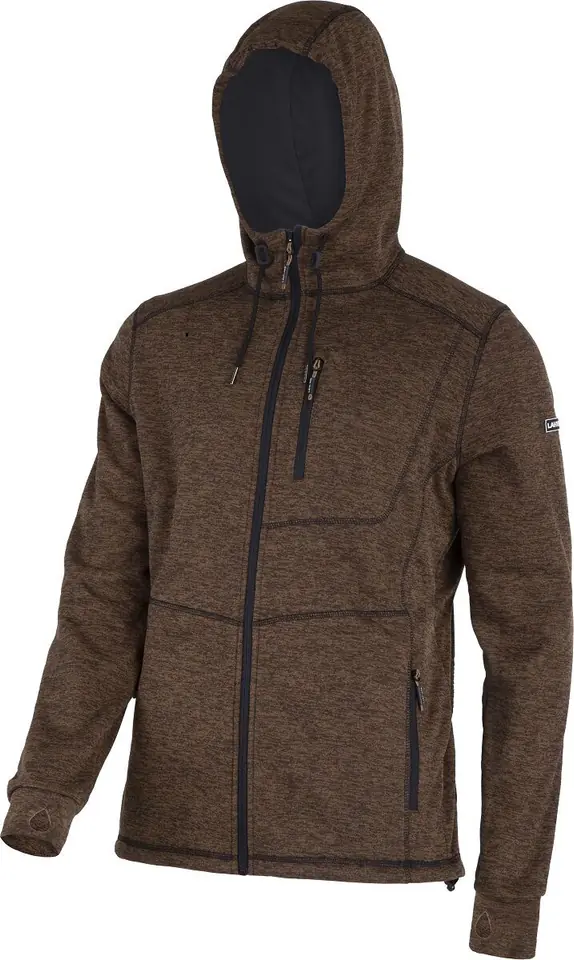 ⁨Sweatshirt with hood and zipper brown, "l", ce, lahti⁩ at Wasserman.eu