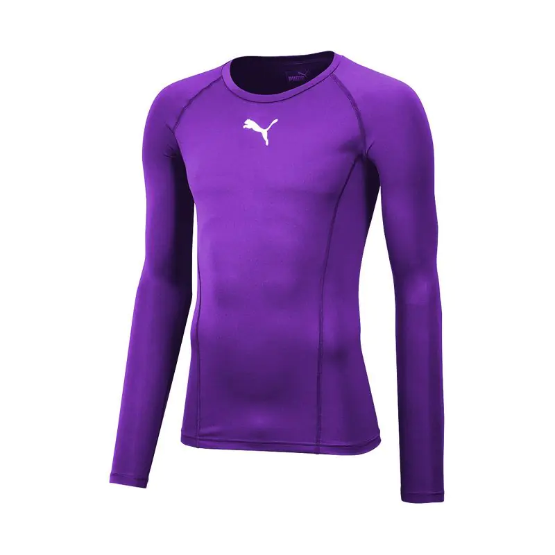 ⁨Koszulka termoaktywna Puma LIGA Baselayer Tee LS 655920-10 (kolor Fioletowy, rozmiar L)⁩ w sklepie Wasserman.eu