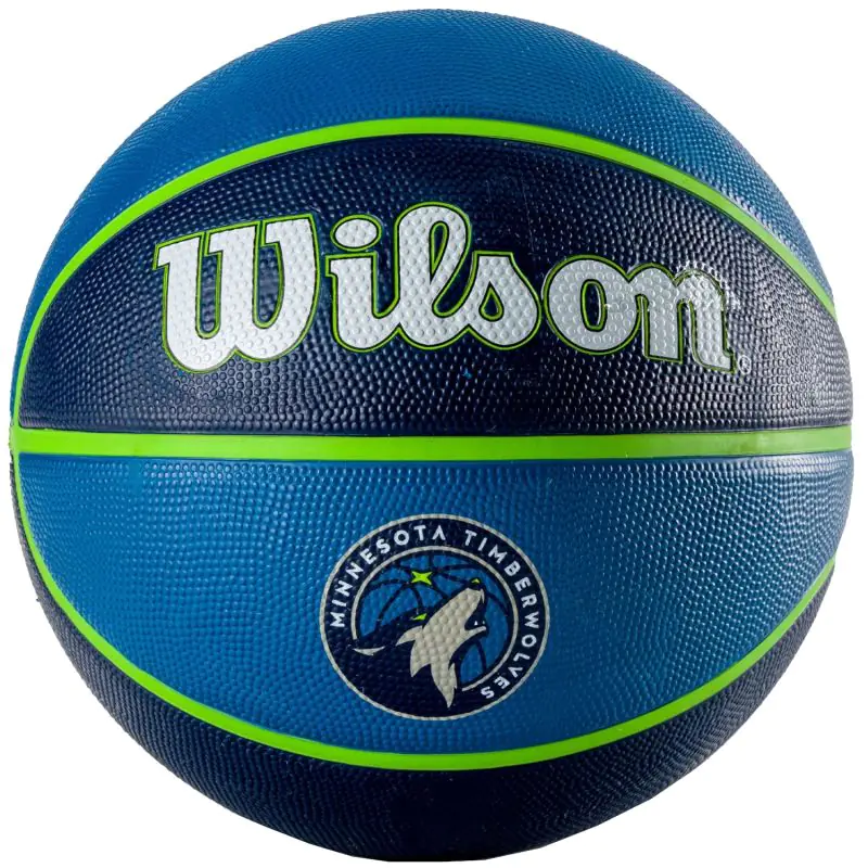 ⁨Piłka Wilson NBA Team Minnesota Timberwolves Ball WTB1300 (kolor Niebieski, rozmiar 7)⁩ w sklepie Wasserman.eu