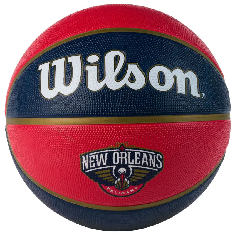 ⁨Ball Wilson NBA Team New Orleans Pelicans Ball WTB1300 (kolor Czerwony. Granatowy, rozmiar 7)⁩ w sklepie Wasserman.eu