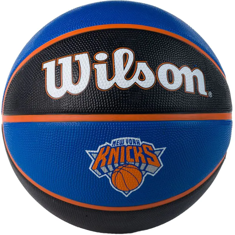 ⁨Piłka Wilson NBA Team New York Knicks Ball WTB1300 (kolor Czarny. Niebieski, rozmiar 7)⁩ w sklepie Wasserman.eu