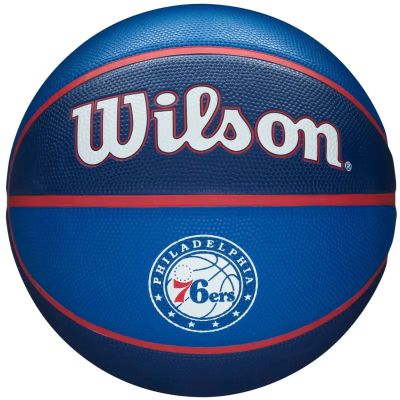 ⁨Piłka Wilson NBA Team Philadelphia 76ers Ball WTB1300 (kolor Granatowy. Niebieski, rozmiar 7)⁩ w sklepie Wasserman.eu