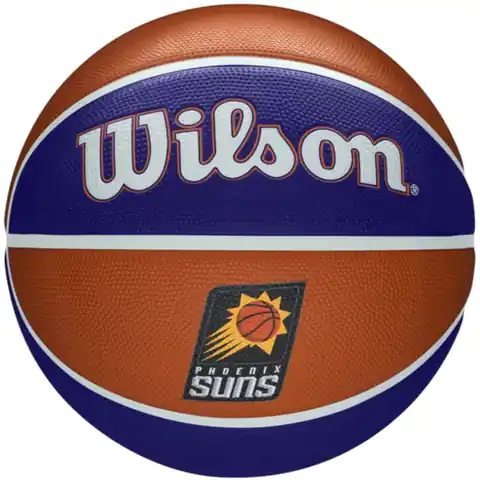 ⁨Piłka Wilson NBA Team Phoenix Suns Ball WTB1300 (kolor Fioletowy. Pomarańczowy, rozmiar 7)⁩ w sklepie Wasserman.eu