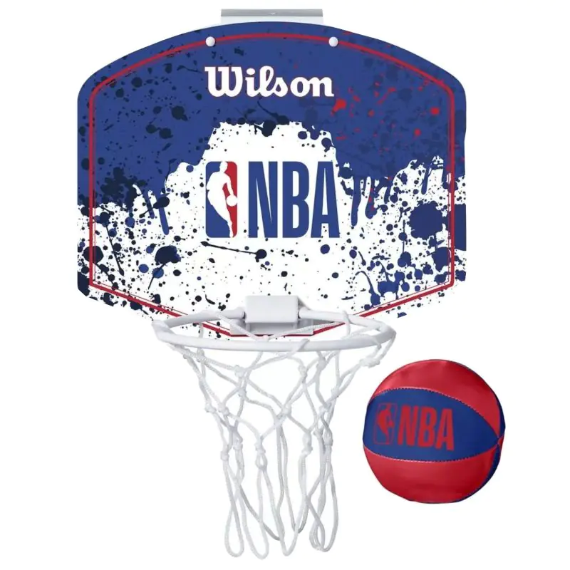 ⁨Tablica do koszykówki Mini Wilson NBA (kolor Biały. Czerwony. Niebieski, rozmiar One size)⁩ w sklepie Wasserman.eu