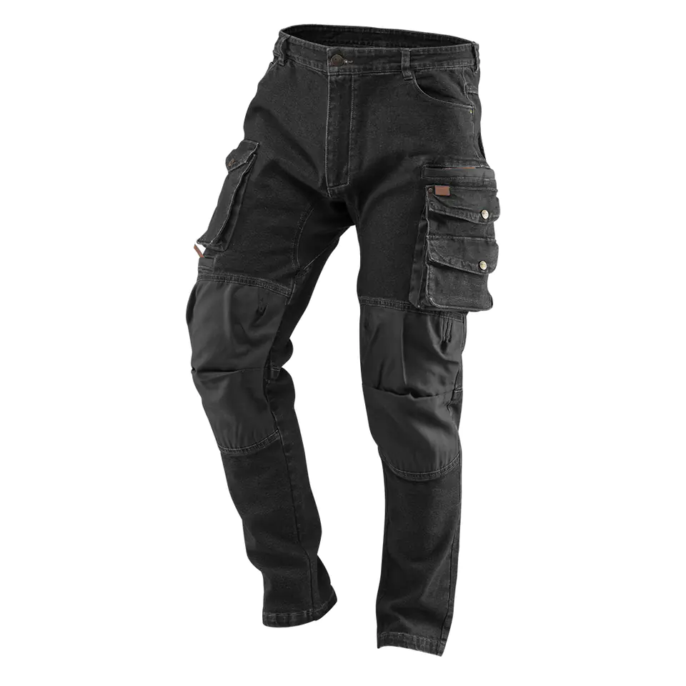 ⁨Spodnie robocze DENIM, czarne, rozmiar XS⁩ w sklepie Wasserman.eu