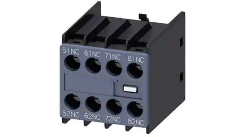 ⁨Blok styków pomocnioczych 4NC montowany z przodu do styczników 3RH2140 i 3RH2440 wlk.S00 3RH2911-1GA04⁩ w sklepie Wasserman.eu