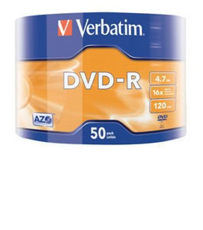 DVD-R 16x 4.7GB 50P SP Matt Silver Wrap 43788 at Wasserman.eu