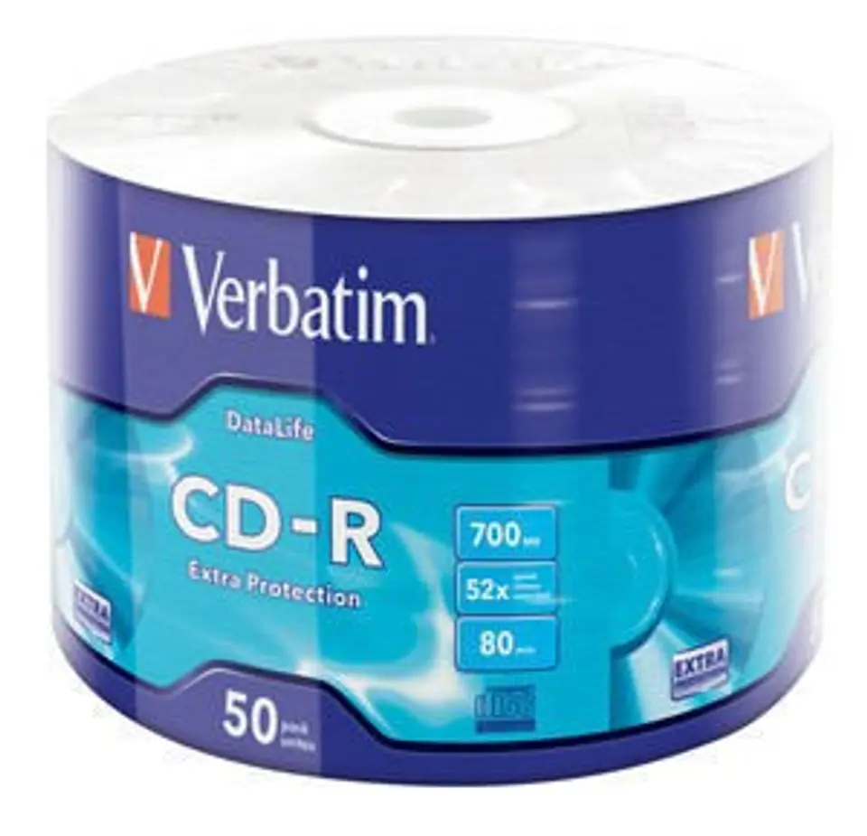 CD-R 52x 700MB 50P SP Extra Protection Wrap 43787 at Wasserman.eu