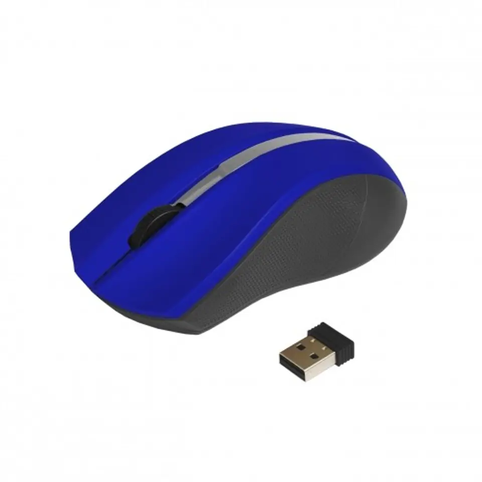 ⁨Mysz bezprzewodowo-optyczna USB AM-97E niebieska⁩ w sklepie Wasserman.eu