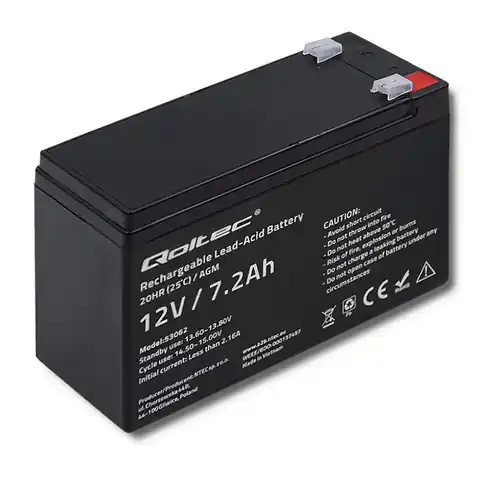 ⁨AGM battery 12V 7.2Ah, max. 108A⁩ at Wasserman.eu