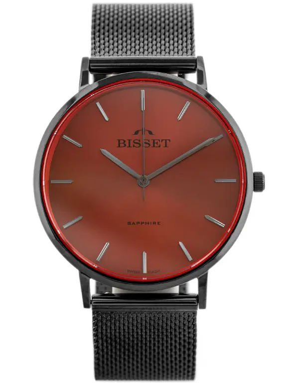 ⁨ZEGAREK DAMSKI BISSET BSBF33 (zb579o) - SZAFIROWE SZKŁO⁩ w sklepie Wasserman.eu