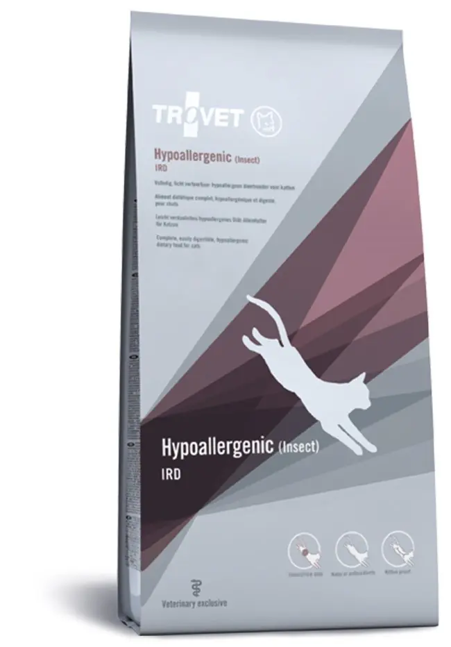 ⁨TROVET Hypoallergenic IRD with insect - dry cat food - 3 kg⁩ at Wasserman.eu