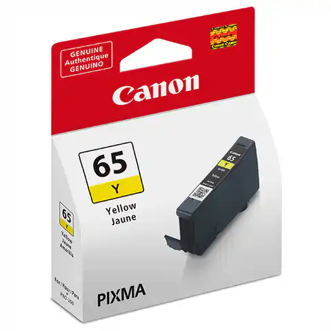 ⁨Canon oryginalny ink / tusz CLI-65Y, yellow, 12.6ml, 4218C001, Canon Pixma Pro-200⁩ w sklepie Wasserman.eu