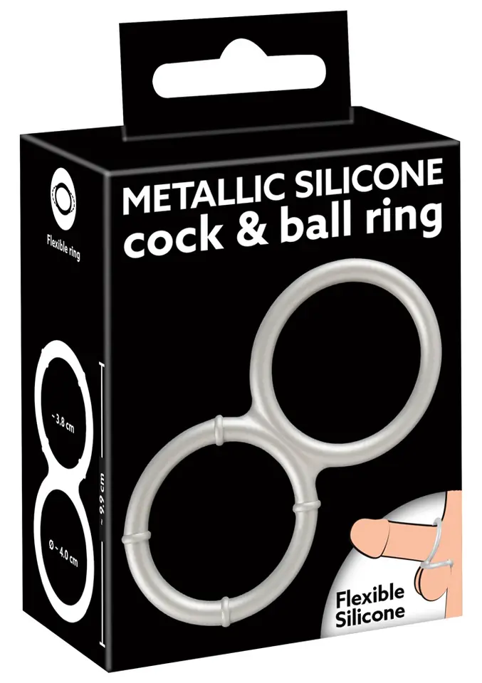⁨Pierścień na penisa i jądra silikonowy podwójny⁩ w sklepie Wasserman.eu