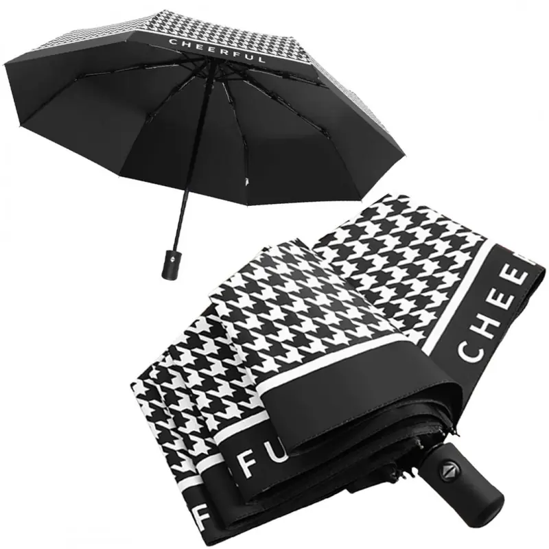 ⁨PARASOL UMBRELLA AUTOMAT PEPITKA CZARNA PAR09WZ1⁩ w sklepie Wasserman.eu