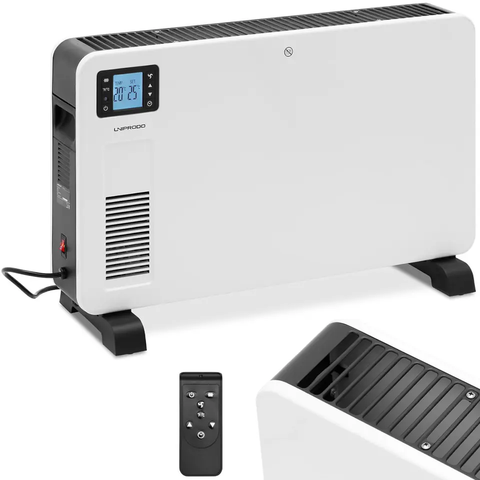 Grzejnik elektryczny konwektorowy z pilotem do 25 m2 LCD 2300 W w sklepie Wasserman.eu