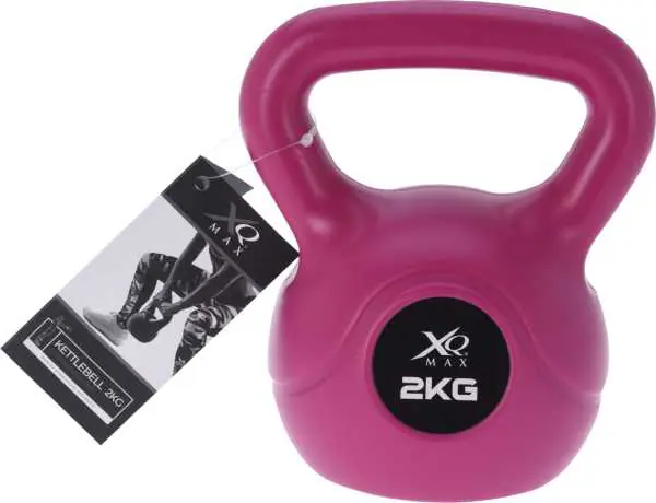 Kettla kula hantla ketla różowa 2 kg Kettlebell XQMAX w sklepie Wasserman.eu