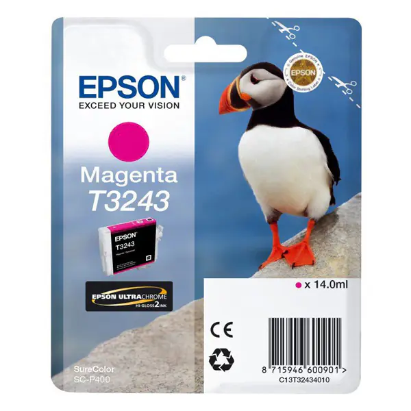 ⁨Epson oryginalny ink / tusz C13T32434010, magenta, 14ml⁩ w sklepie Wasserman.eu