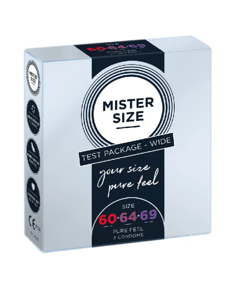 ⁨Mister Size Condoms prezerwatywy dopasowane do rozmiaru 60mm 64mm 69mm 3szt.⁩ w sklepie Wasserman.eu